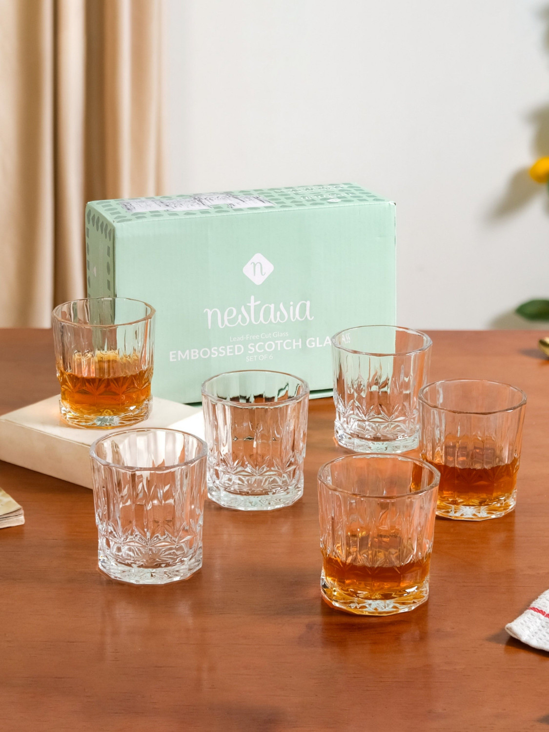 Image of Nestasia (Pack of 6) GBG171G16 Glass Set Whisky Glass