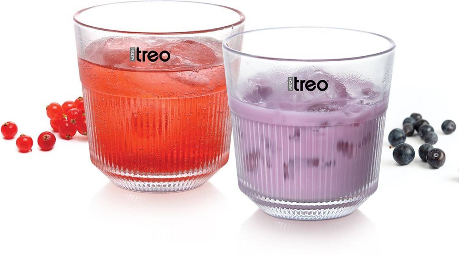 TREO (Pack of 6) Aurora Tumbler Glass Set Water/Juice Glass