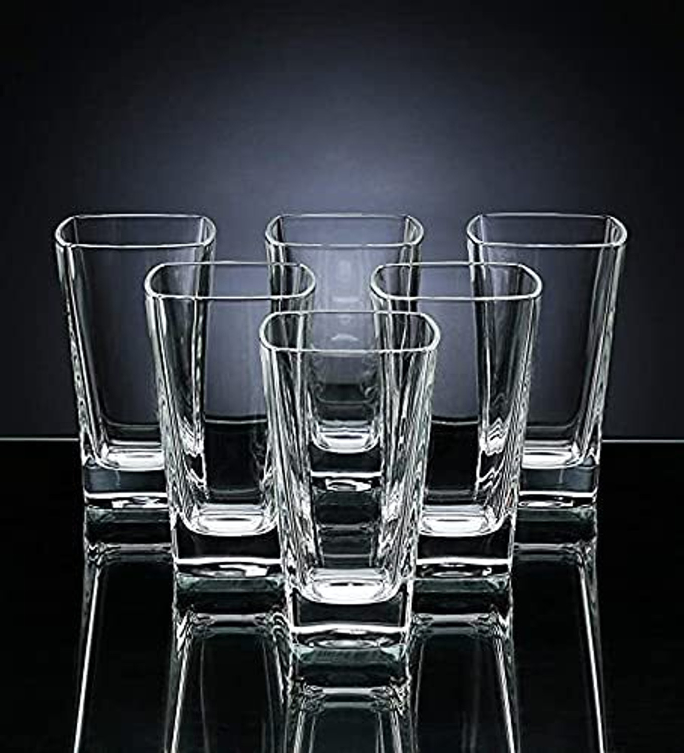 Image of Tap2kaart (Pack of 6) Crystal Clear Glass Set of 6, 250ml Juice Water Whiskey Drinking Glasses Glass Set Water /Juice Glass