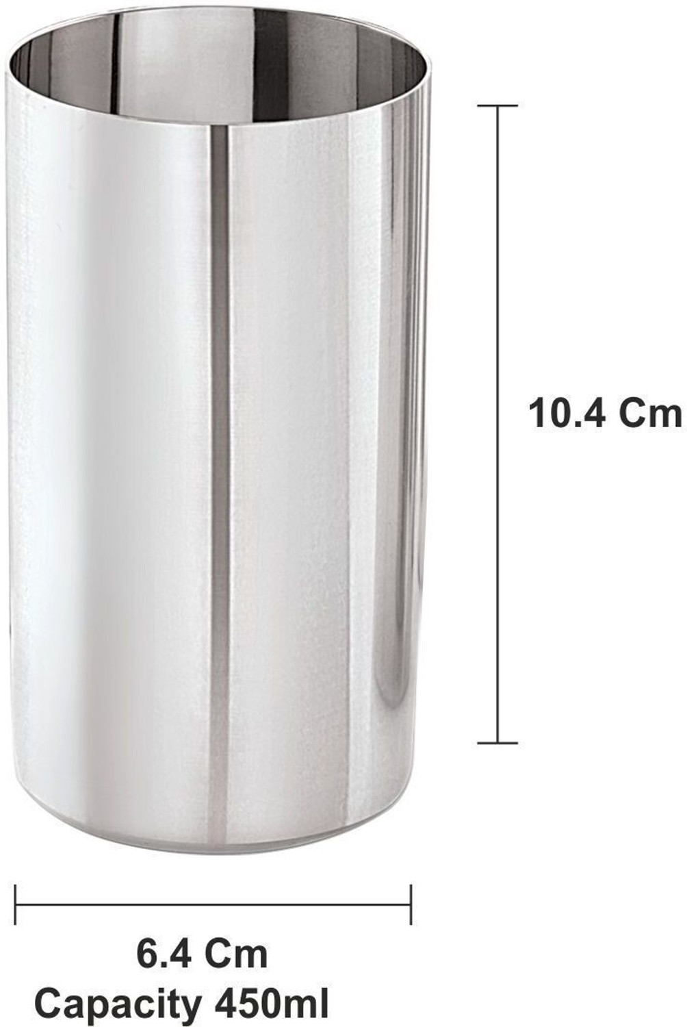 Image of NEELAM (Pack of 6) Glass Long 450 ml, Glass Set Water /Juice Glass
