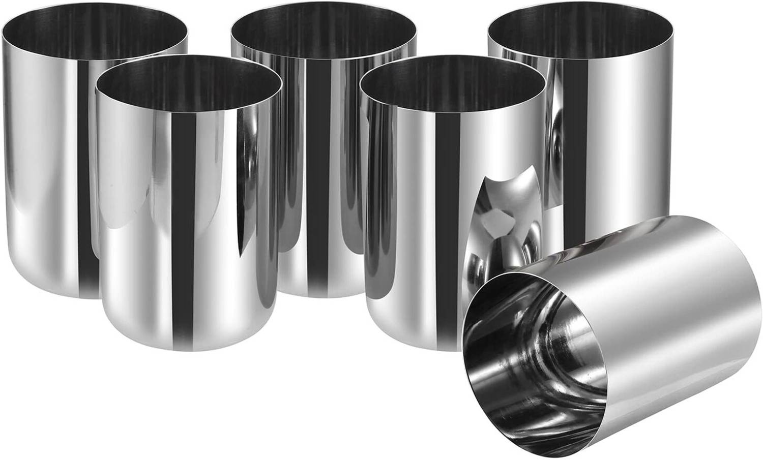 ATROCK (Pack of 6) Steel Glass Set of 6 Water, Juice Glass Glass Set Water/Juice Glass