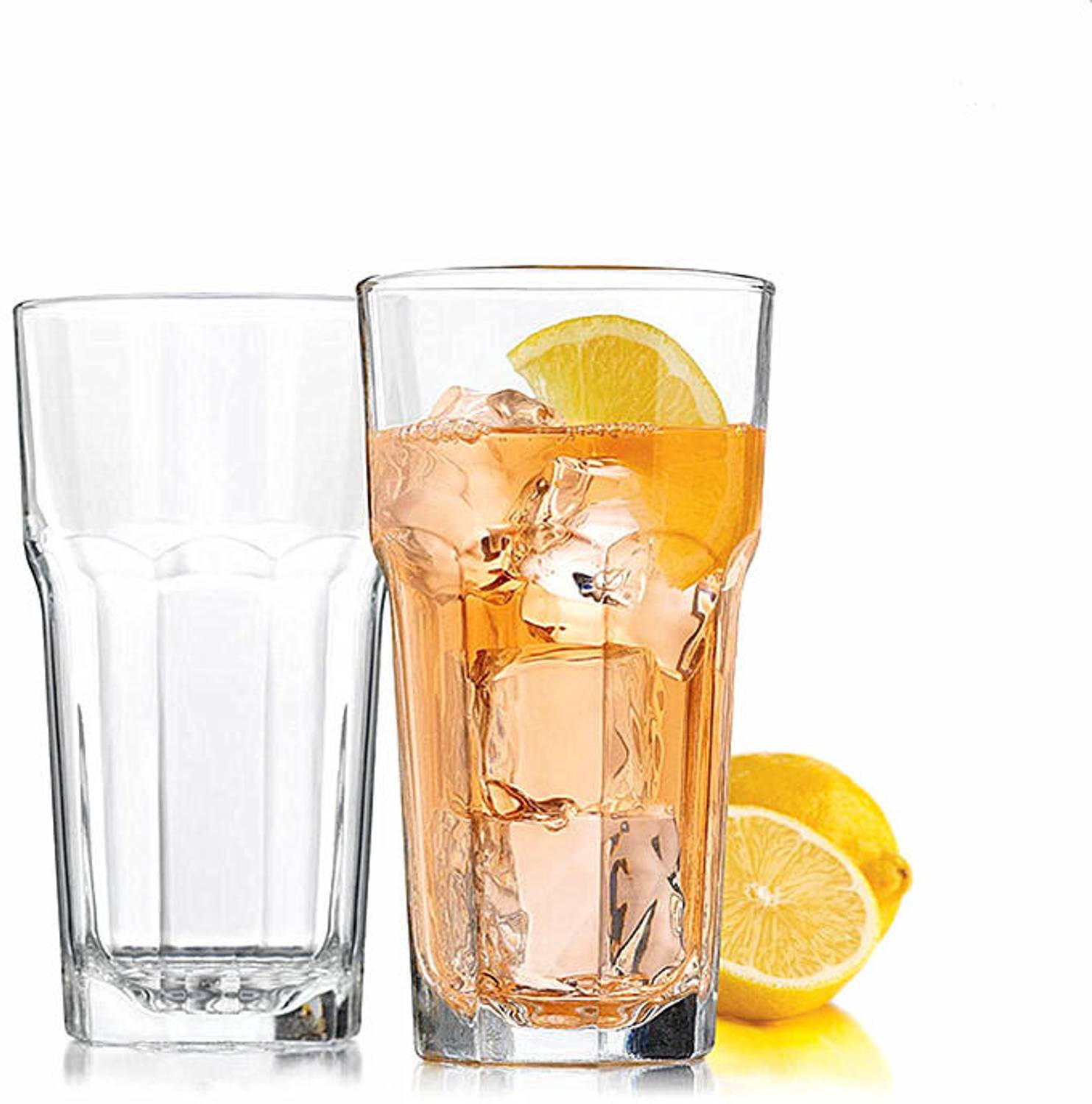 Avastro (Pack of 2) Glass Tumbler - Pack Of 2, Clear, 500Ml Glass Set Water/Juice Glass