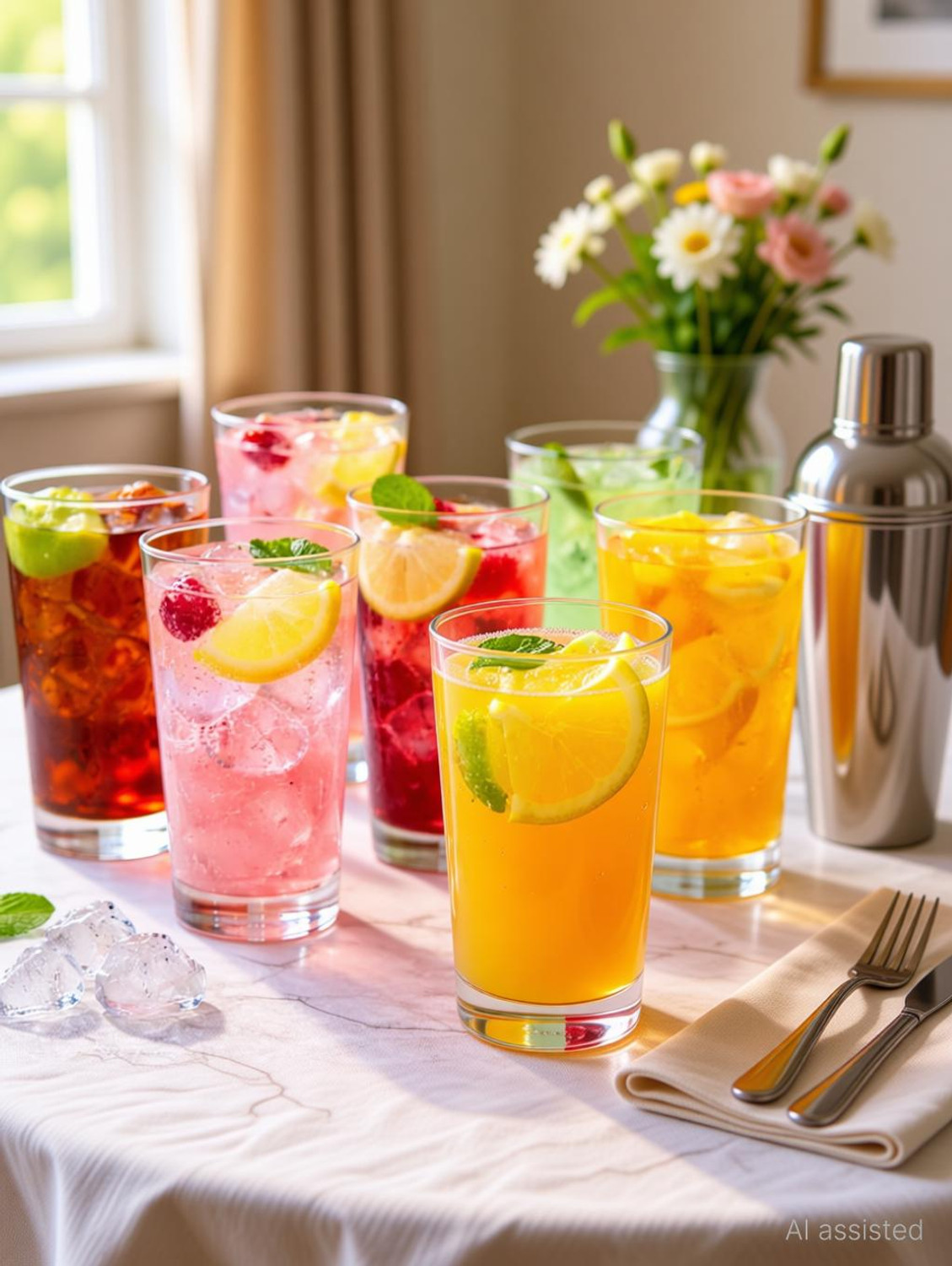 Image of SIDCRYSTAL (Pack of 6) Elegant Gradient Drinkware Glass for Refreshing Juices & Daily Beverages Glass Set Water /Juice Glass