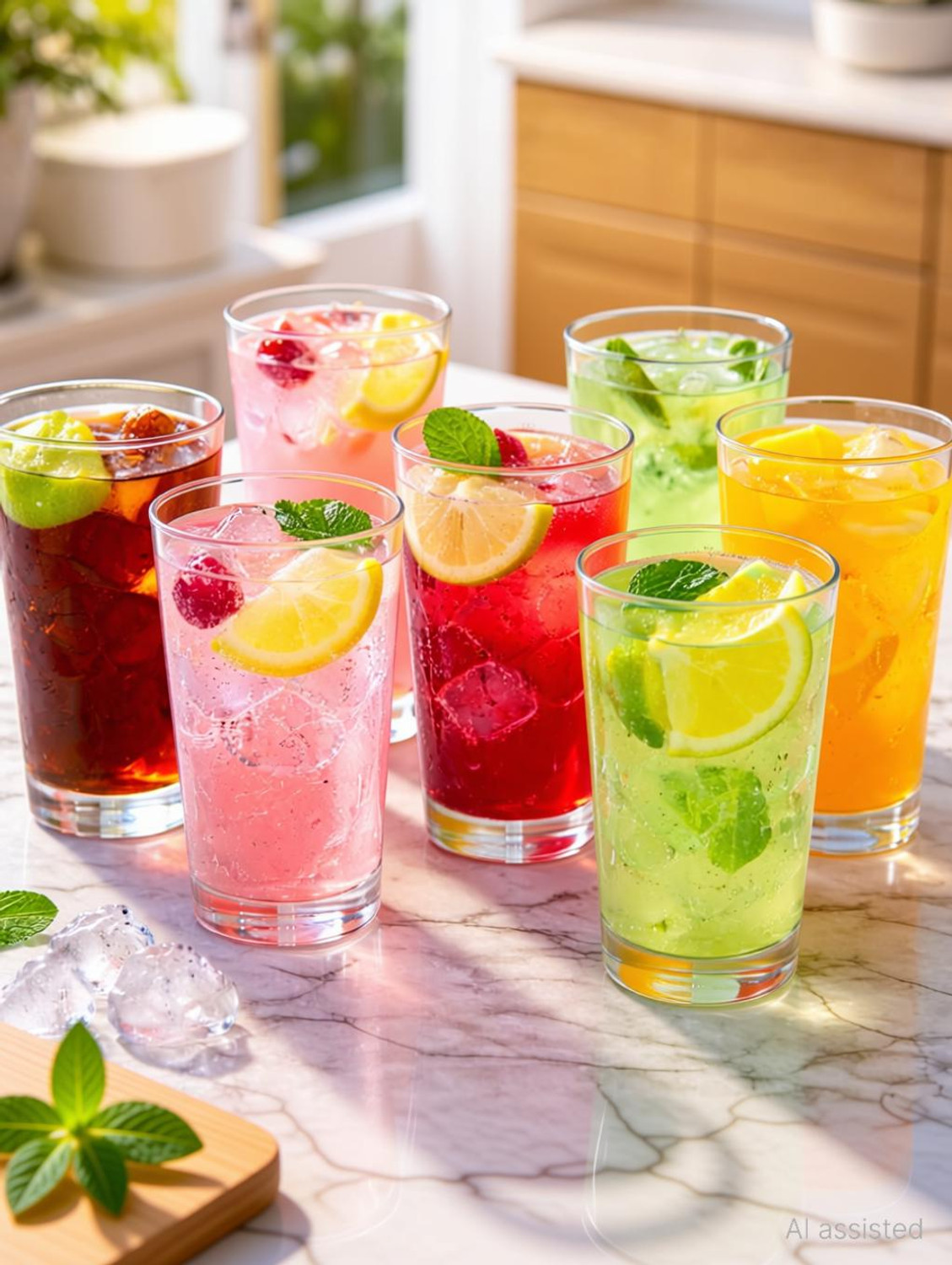 Image of SIDCRYSTAL (Pack of 6) Elegant Gradient Drinkware Glass for Refreshing Juices & Daily Beverages Glass Set Water /Juice Glass