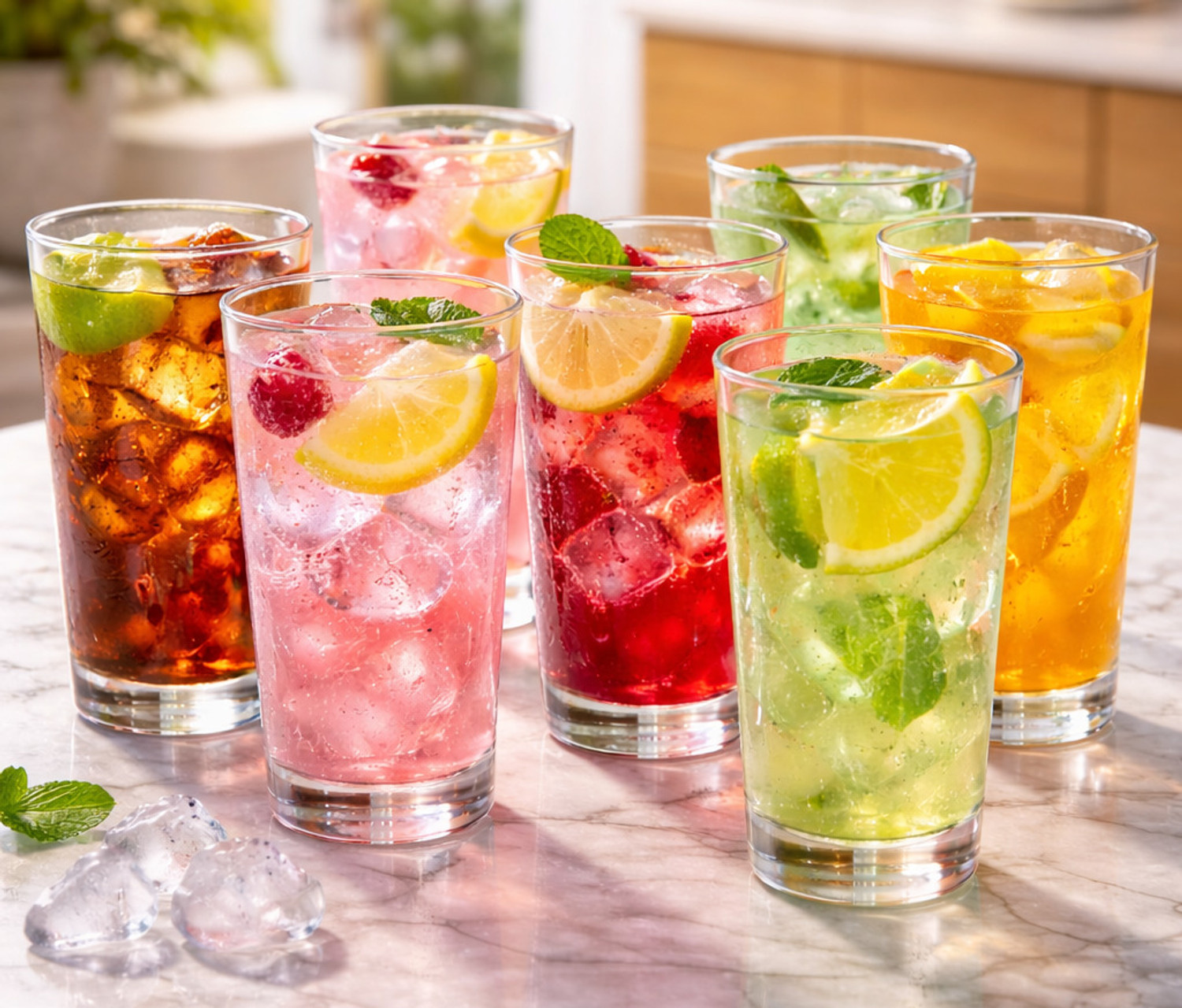 Image of SIDCRYSTAL (Pack of 6) Elegant Gradient Drinkware Glass for Refreshing Juices & Daily Beverages Glass Set Water /Juice Glass