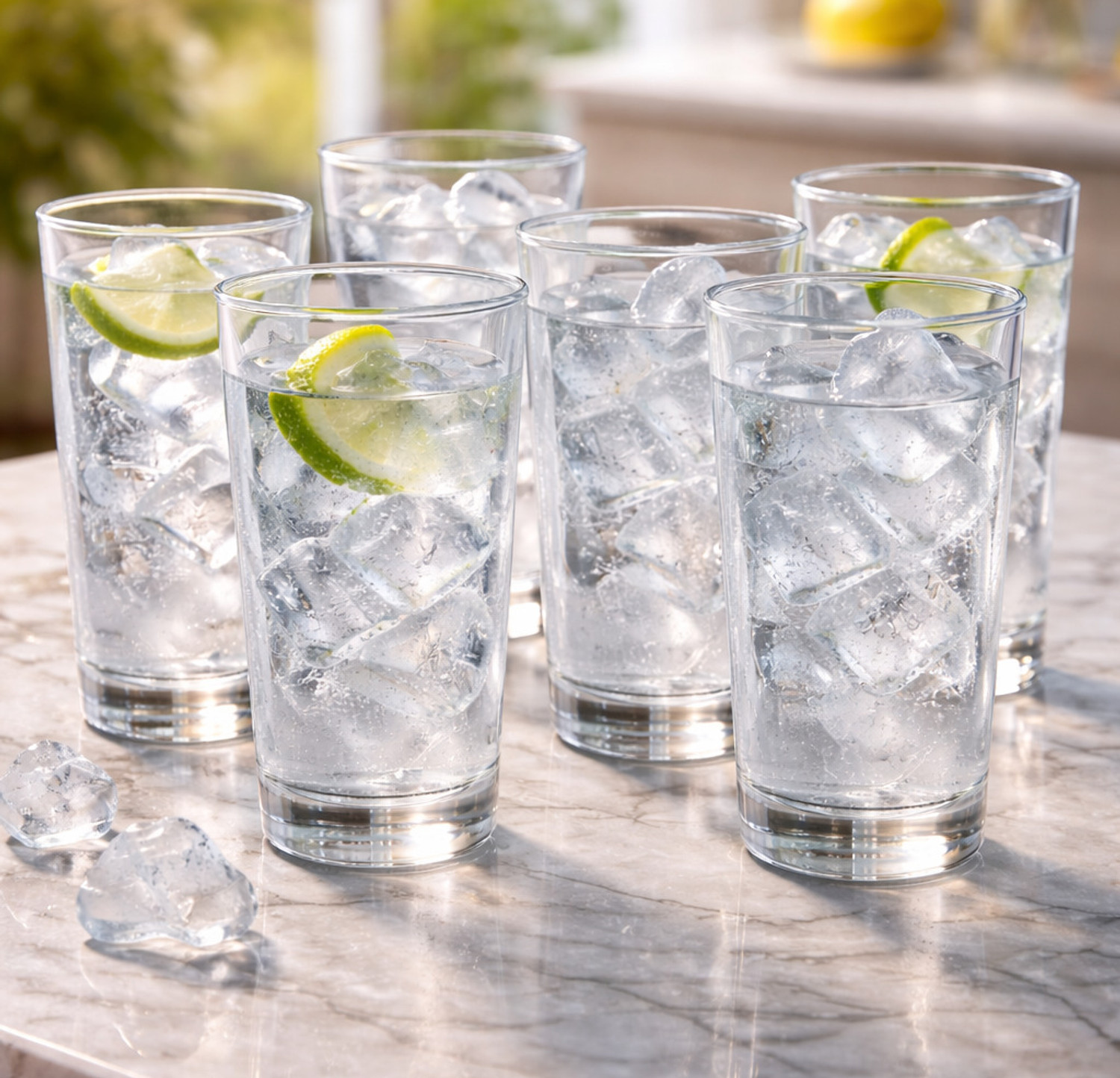 Image of SIDCRYSTAL (Pack of 6) Elegant Gradient Drinkware Glass for Refreshing Juices & Daily Beverages Glass Set Water /Juice Glass