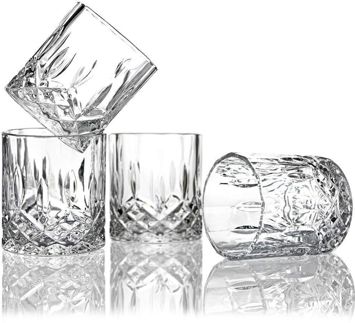 Image of okechuku (Pack of 4) scotch Whiskey Drinking Glasses for Whisky Bourbon Scotch Liquor Wine Cocktail Glass Whisky Glass