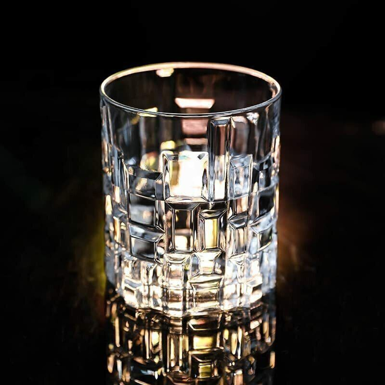 Image of okechuku (Pack of 4) 1010 New4 rytub 4 pcs cracked glass Glass Whisky Glass