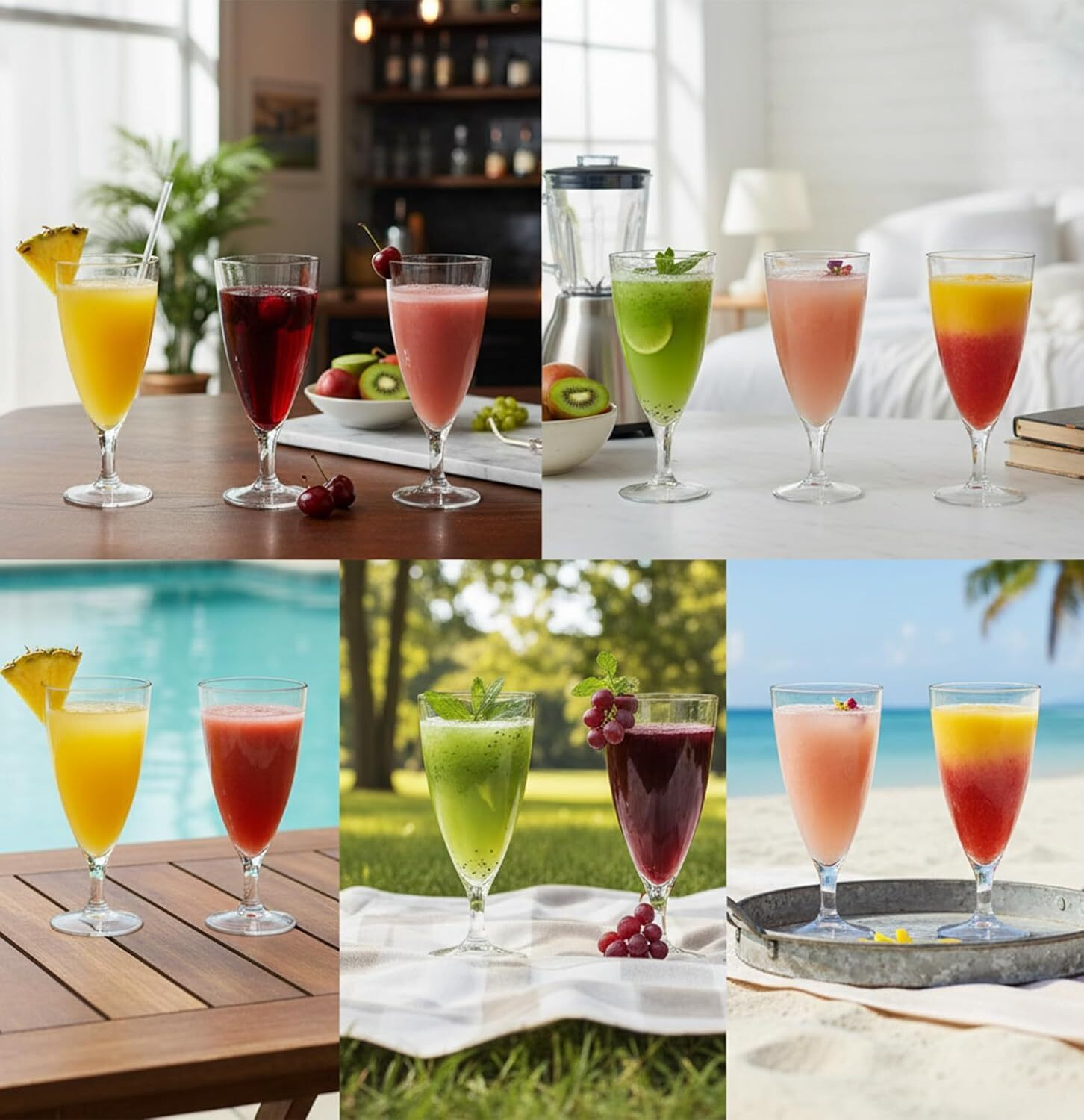 Image of Touchcart (Pack of 6) COCO SHAKE GLASS 6 pcs set Glass Water /Juice Glass
