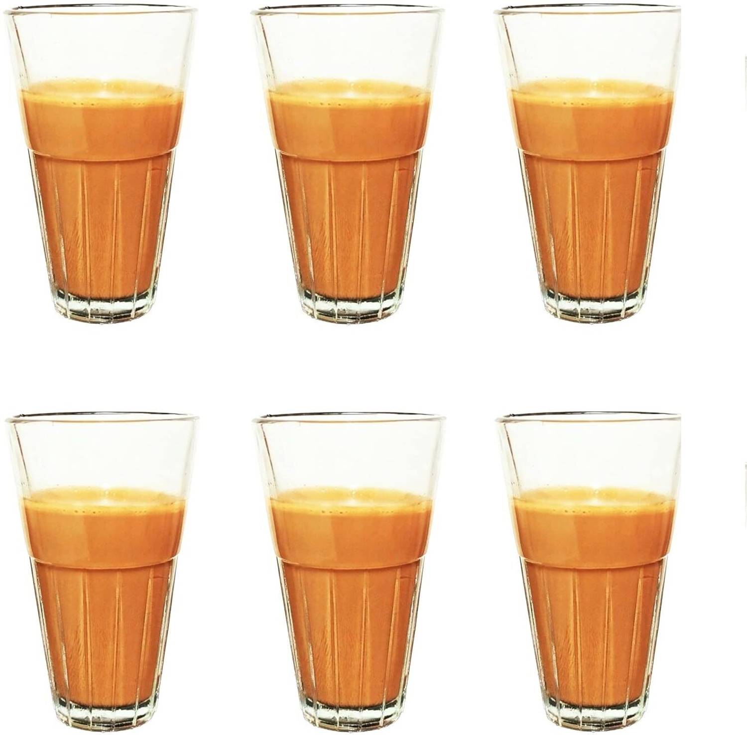 AAMU MOON (Pack of 6) Tea, Milk, Coffee Glass, 60ML Beverage Glasses for Kitchen, Cafes, Party, Events Glass Hot Beverage Glass