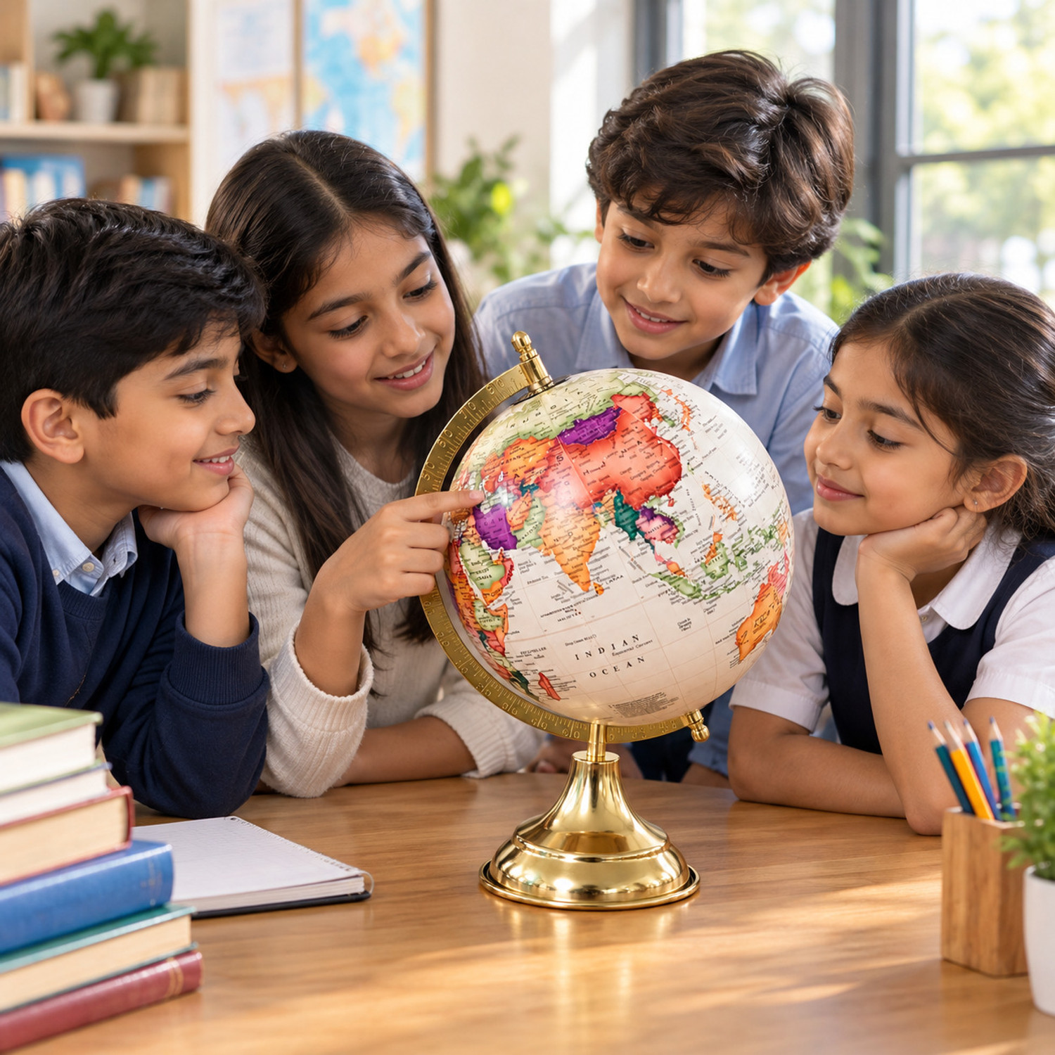 Image of cosmic globe exports 8 Inch Antique World Globe with Metal Stand Educational /Decorative World Globe World Map World Globe