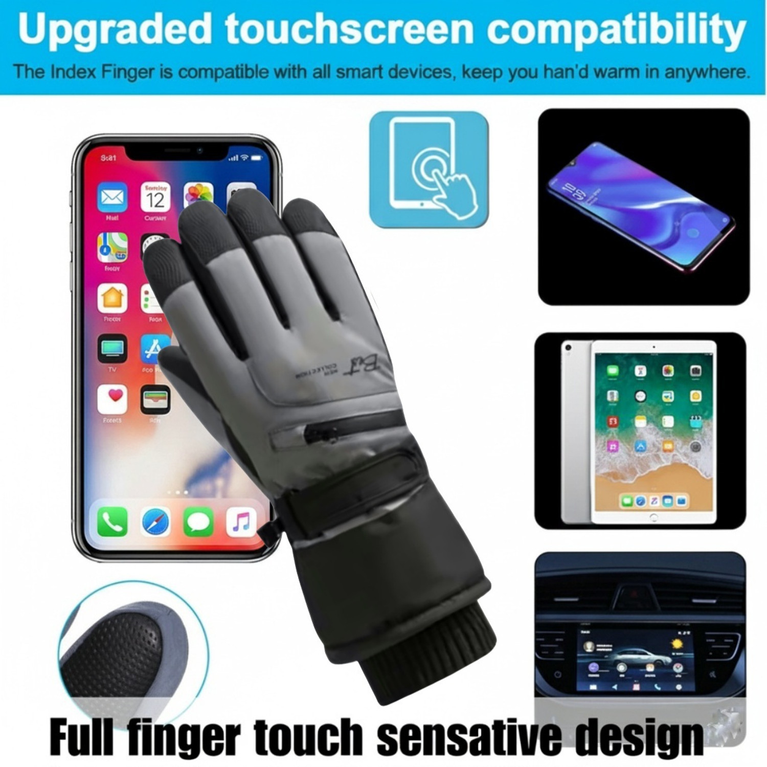 Image of Highever Solid Winter Men Gloves