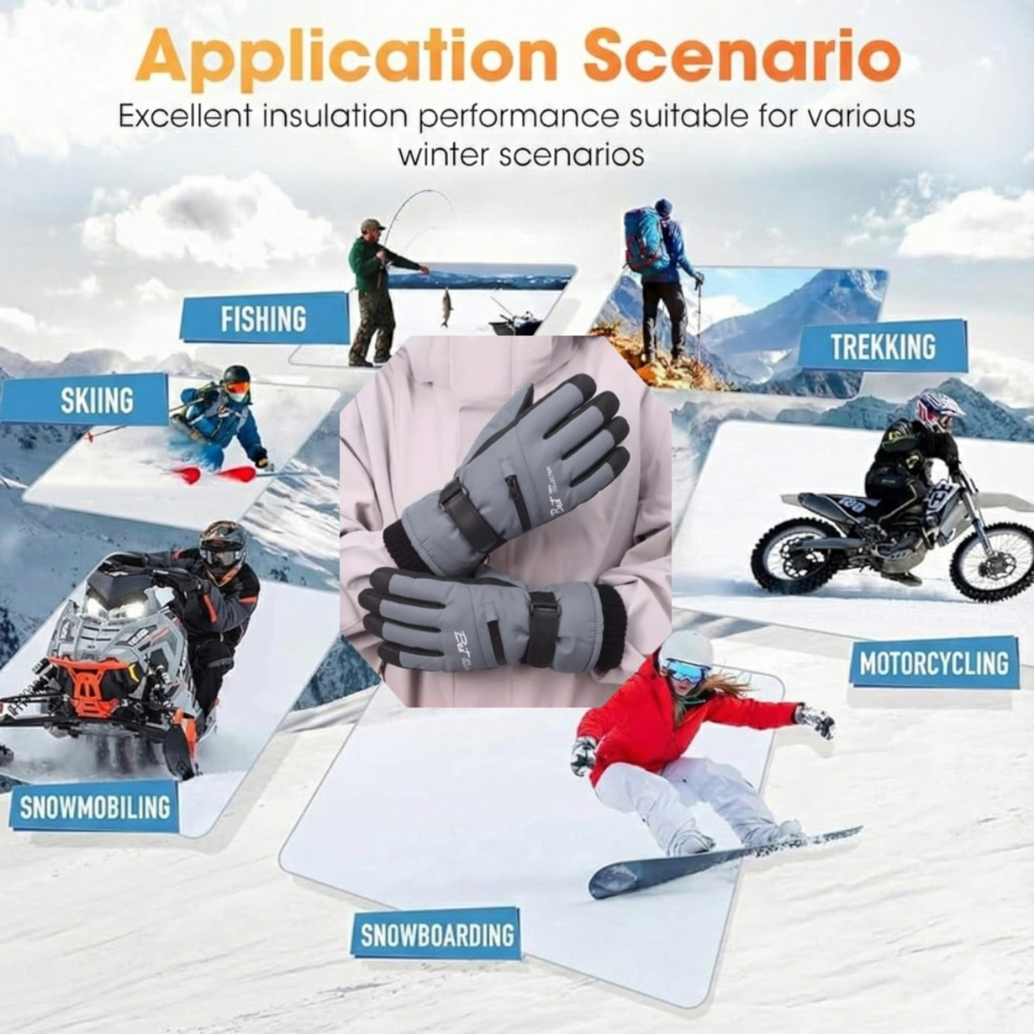 Image of Highever Solid Winter Men Gloves