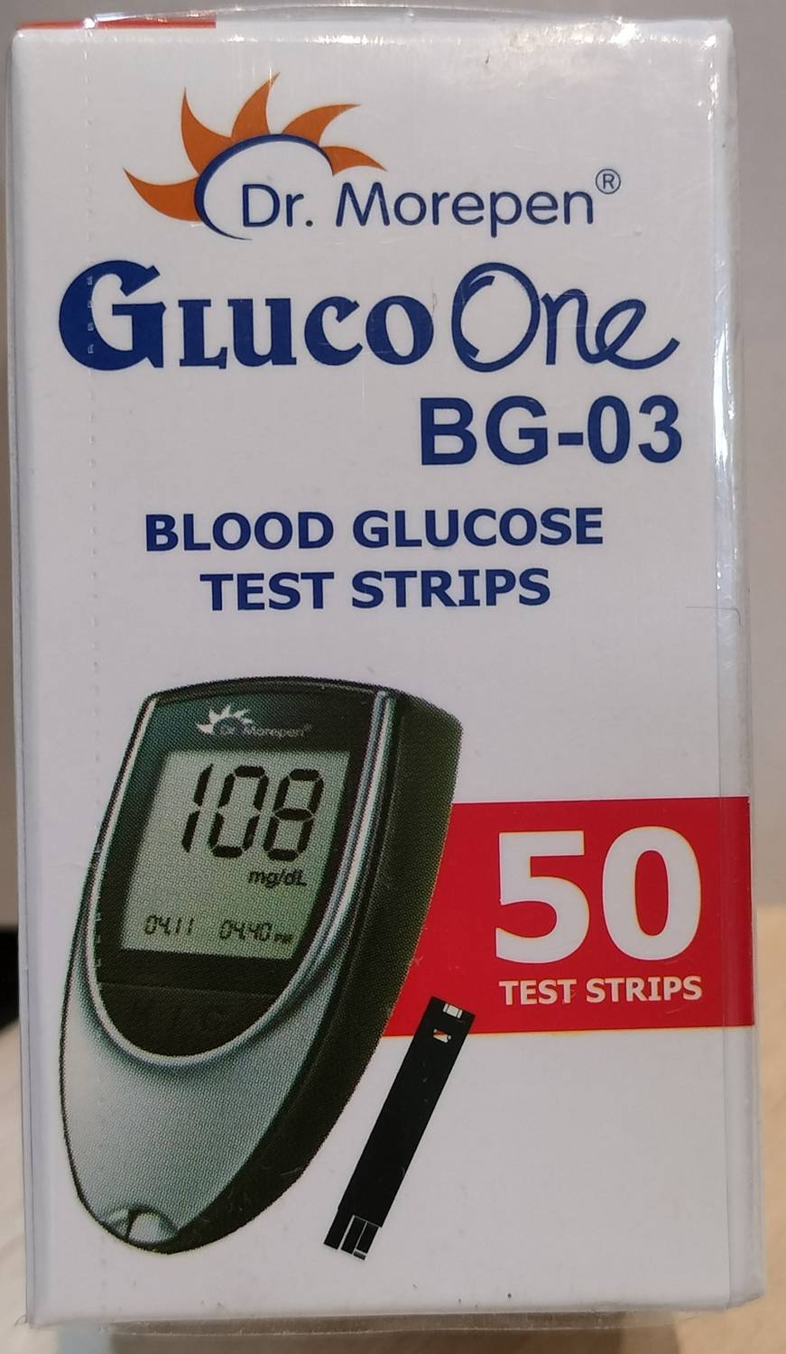 Dr. Morepen BG-03 50 Glucometer Strips Pack of 1 - Image 4
