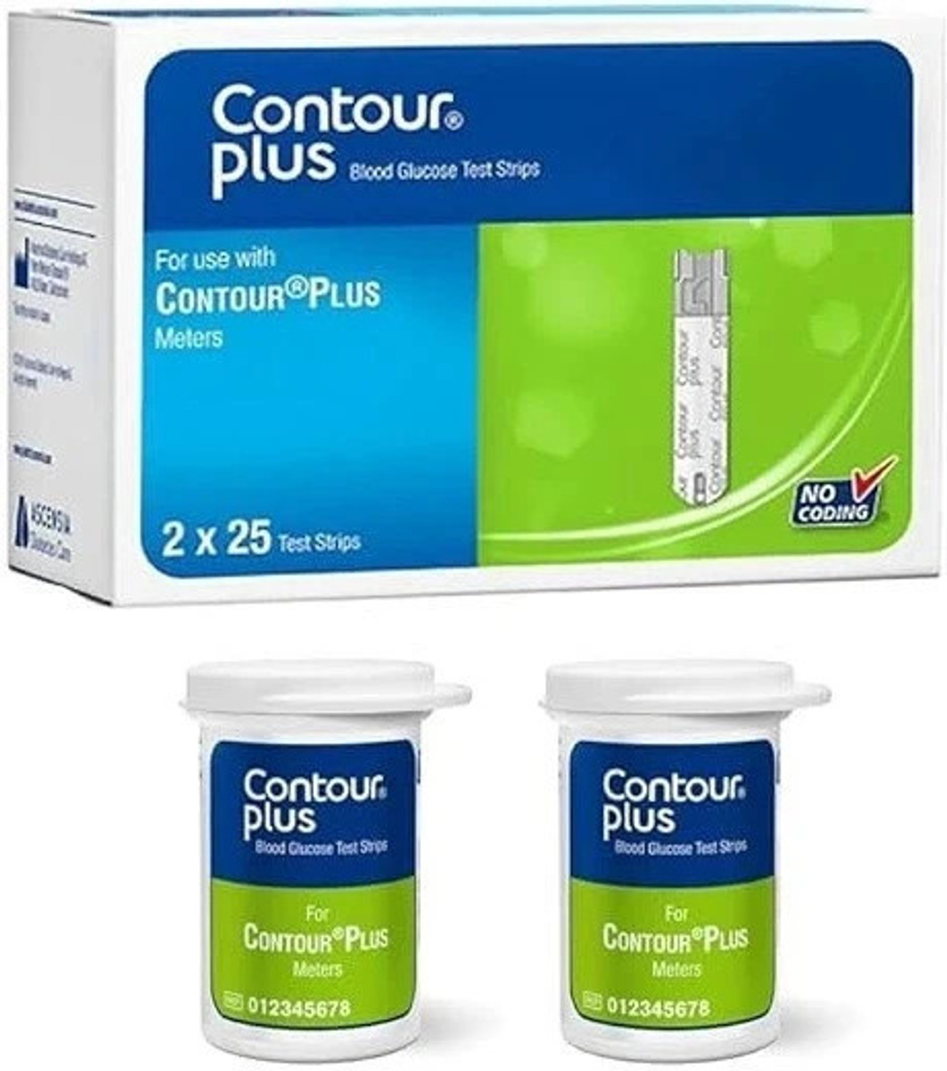Image of CONTOUR PLUS CP (25x2) New Pack 50 Glucometer Strips