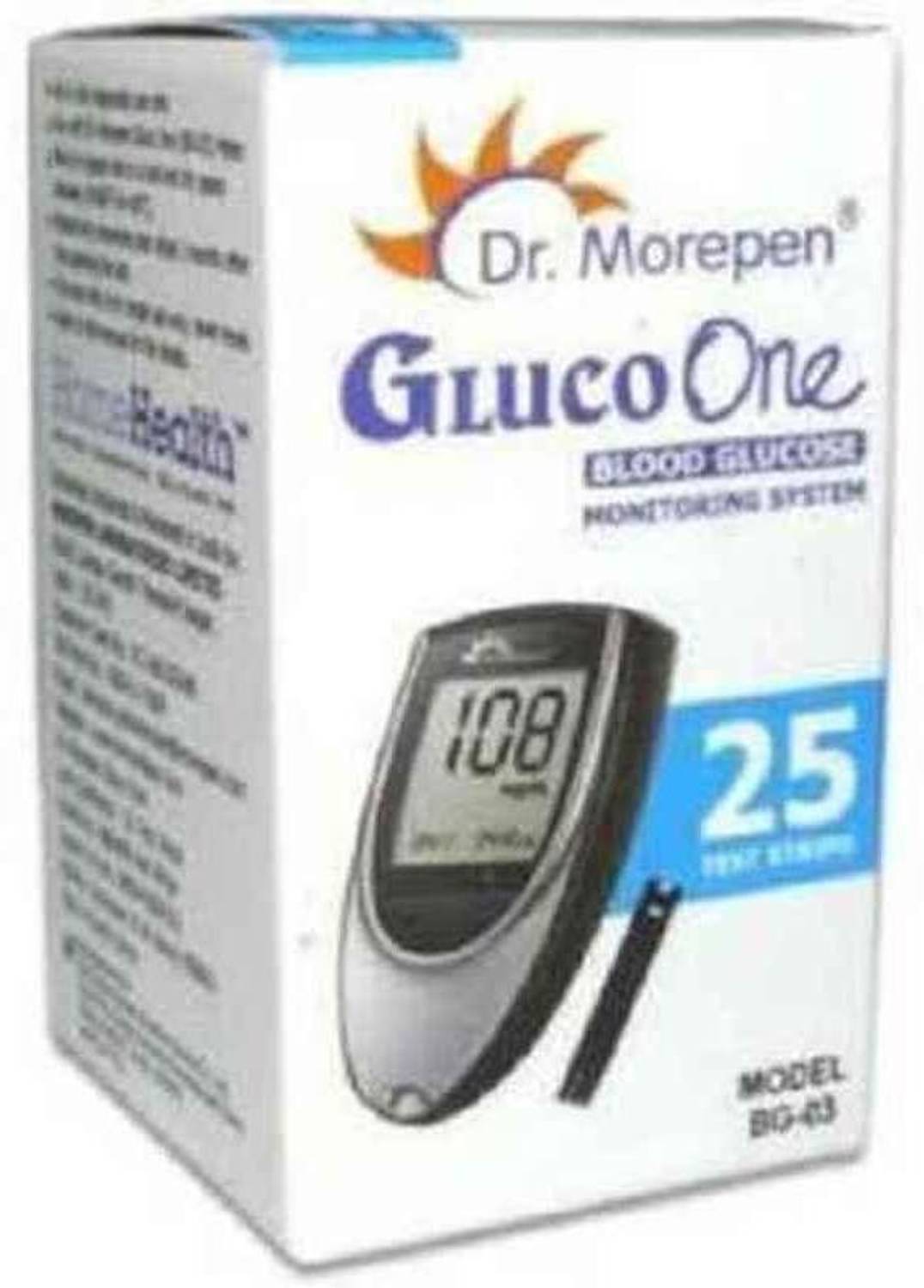 Dr. Morepen BG-03 Battery Cell Pack of 4 with 25 Glucometer Strips - Image 4