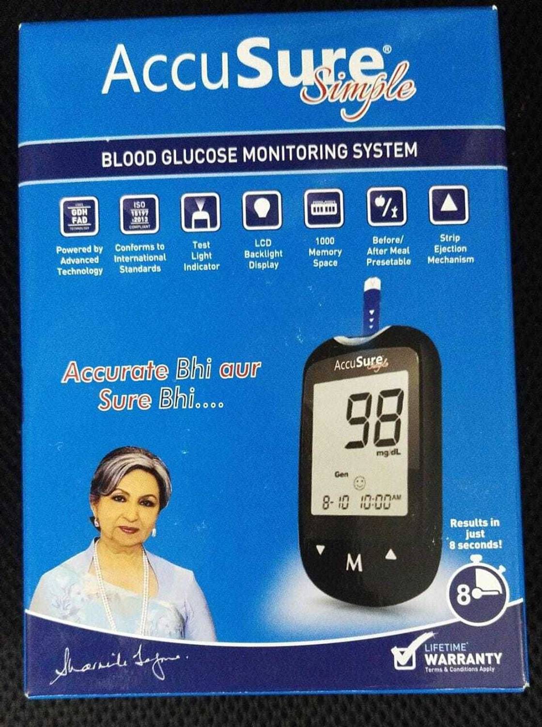 AccuSure BLOOD GLUCO MONITORING Glucometer