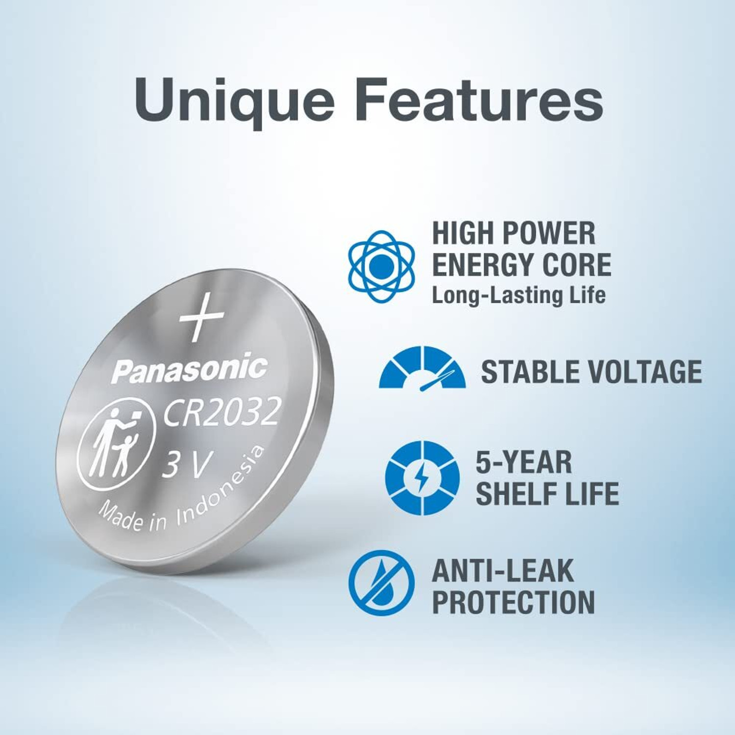 Image of Panasonic CR2032 3V Lithium Coin Cell ⚡ Reliable Long-Lasting Performance Battery