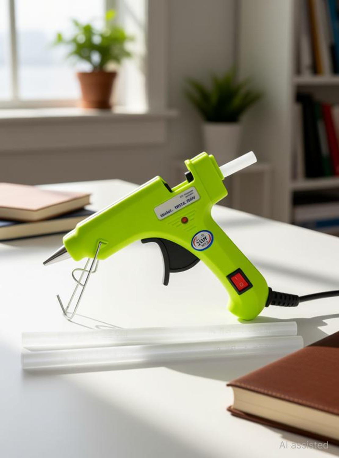 Image of GUNSTICK Neon (parrot) Glue Gun 20W With 02 Glue Sticks Standard Temperature Corded Glue Gun