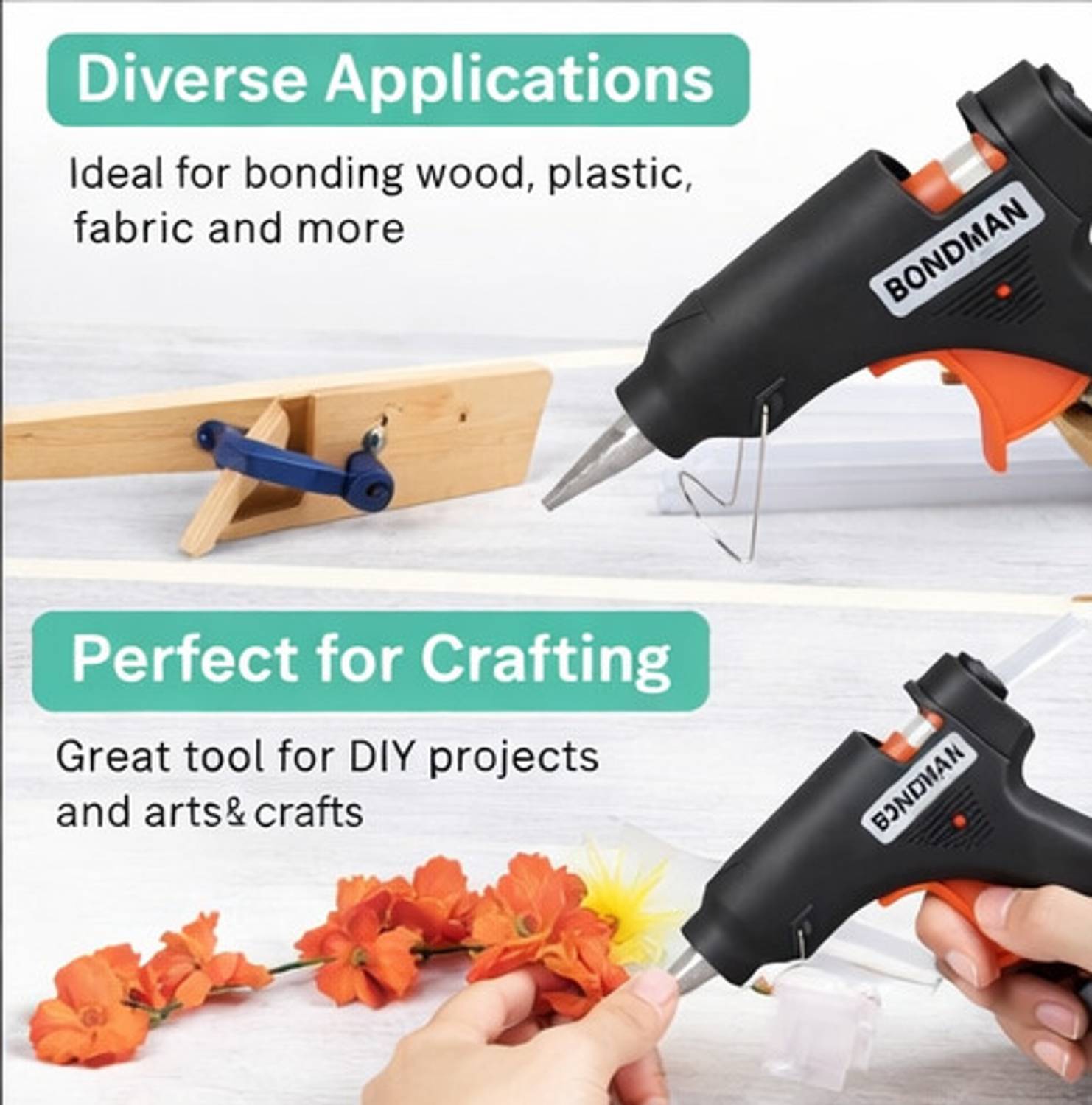 Bondman 20WATT Hot Melt Glue Gun with 10 Glue Sticks - Image 3