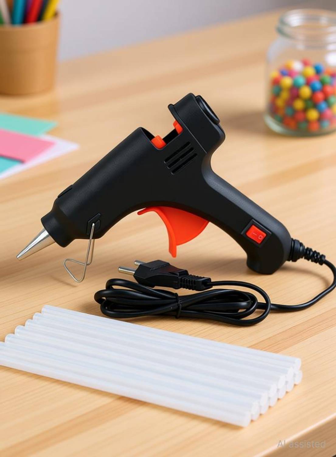 WRYDO9 20W Mini Electric Glue Gun Set with 10 Sticks - Image 2