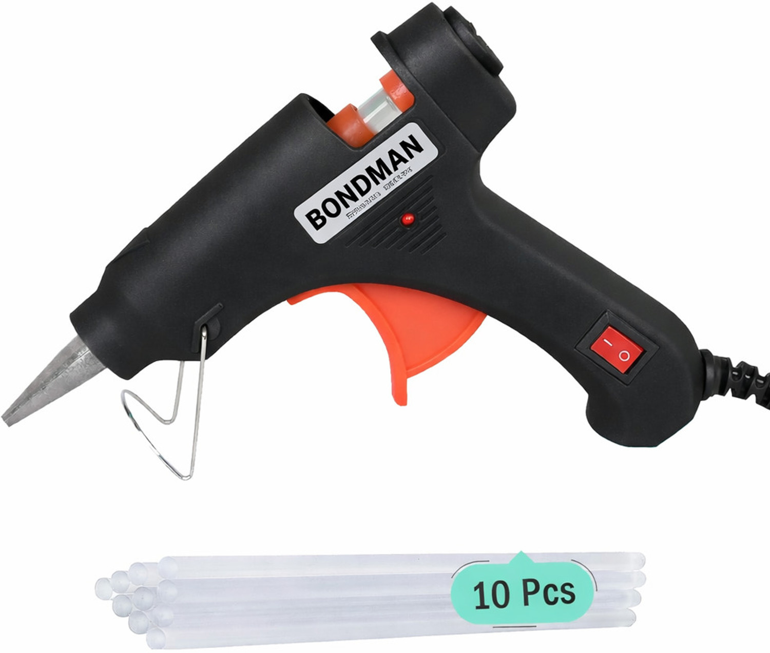 Image of Bondman 20WATT HOT MELT GLUE GUN WITH HIGH 10 QUALITY GLUE STICKS Standard Temperature Corded Glue Gun