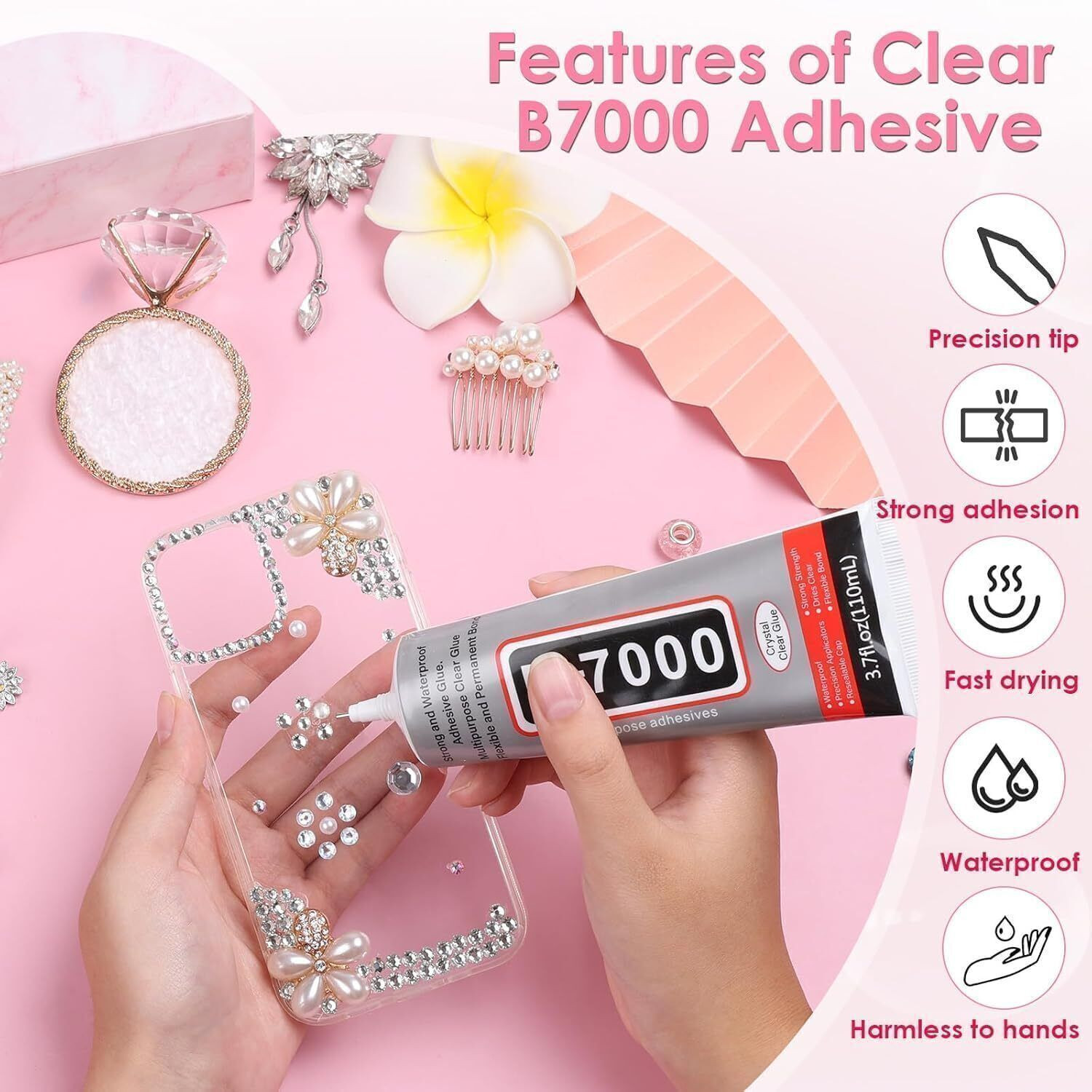 Image of AAHISHAN B-7000 Multi-Purpose Transparent Glue for Jewellery, Shoes, Toys, Bag, Crafts Glue