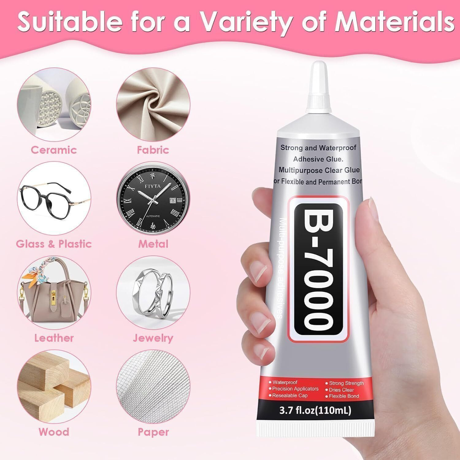 Image of AAHISHAN B-7000 Multi-Purpose Transparent Glue for Jewellery, Shoes, Toys, Bag, Crafts Glue