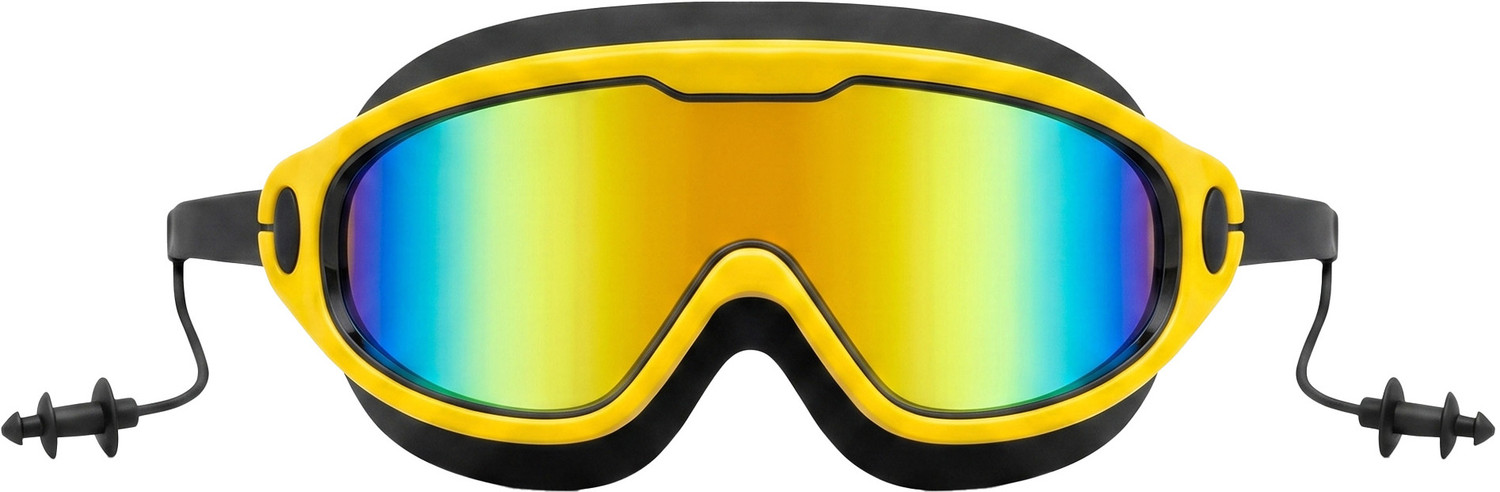 Image of playR Adult Performance REVO Electroplated Mask Swimming Goggles