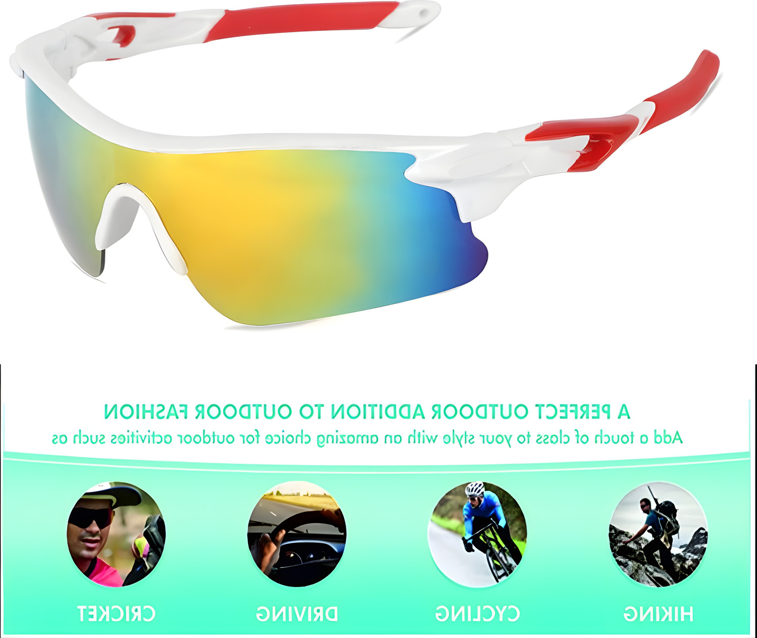 Image of Bingo Sports Googles Mirrored UV Protection For Men Golf, Riding, Trekking, Running, Cricket Goggles
