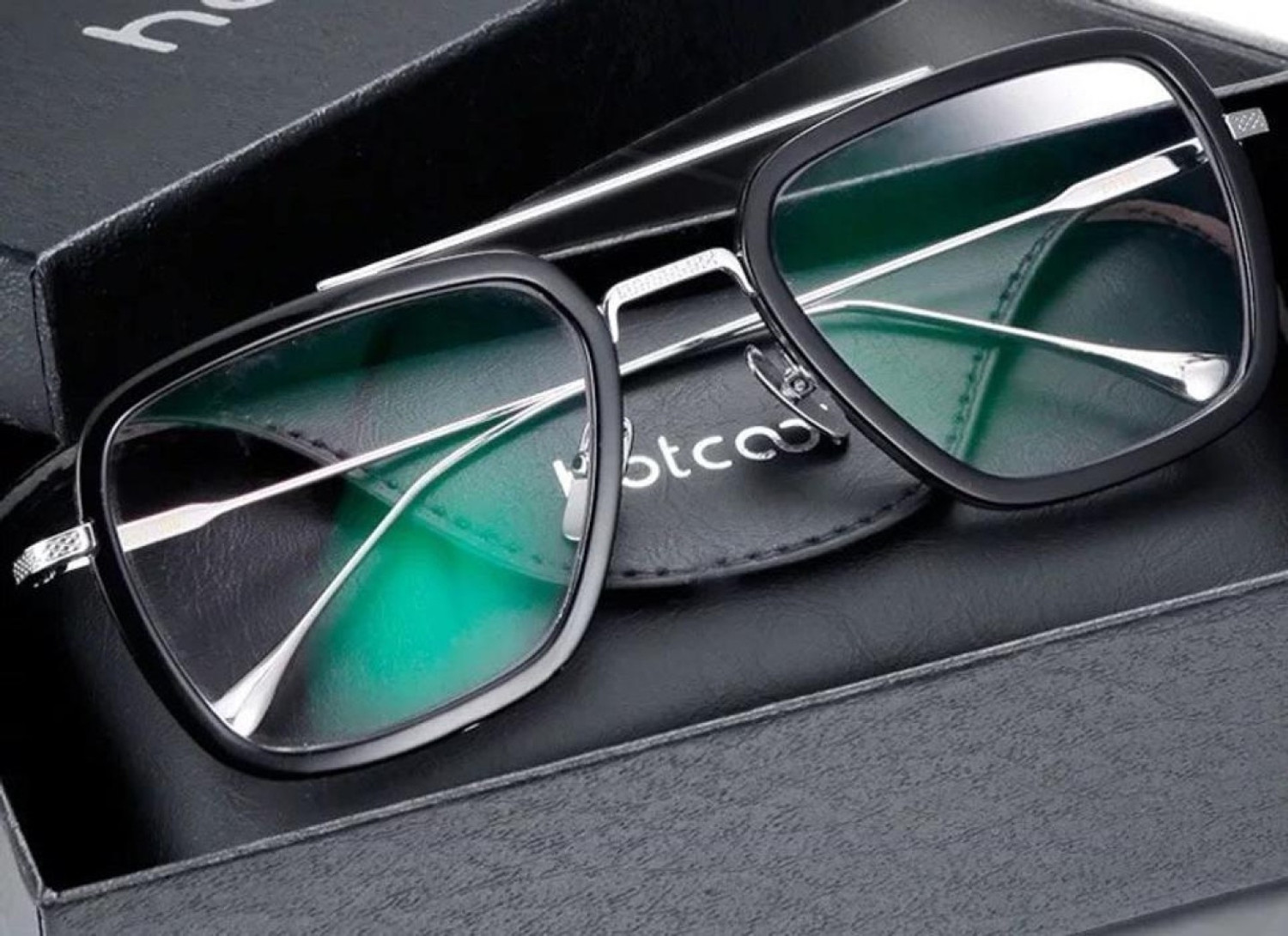 Image of Being Better Full Rim Square Anti Glare & Blue Cut Computer Glass For Men & Women Safety Goggles