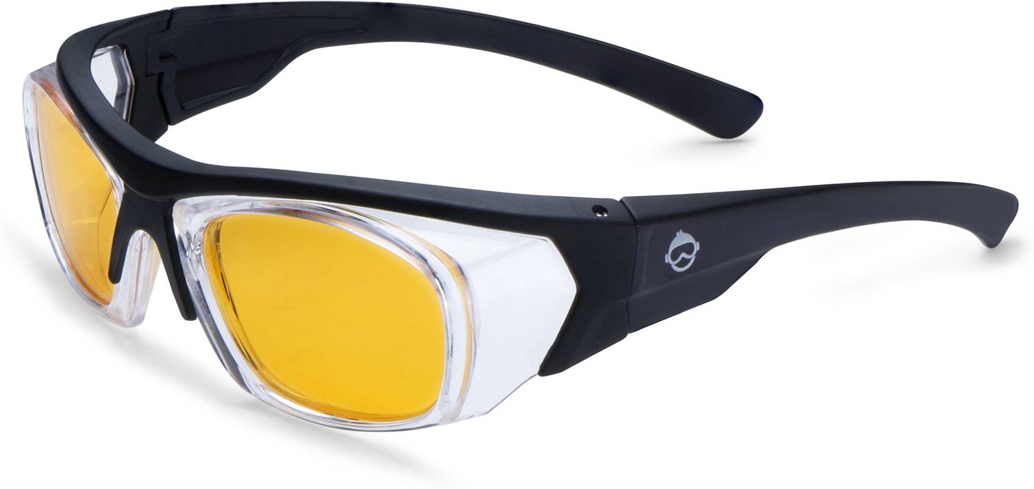 AEC SafeShield SS01 Rx-Ready Safety Goggle with Hard Case,Wrap-Around Eye Protection Safety Goggles