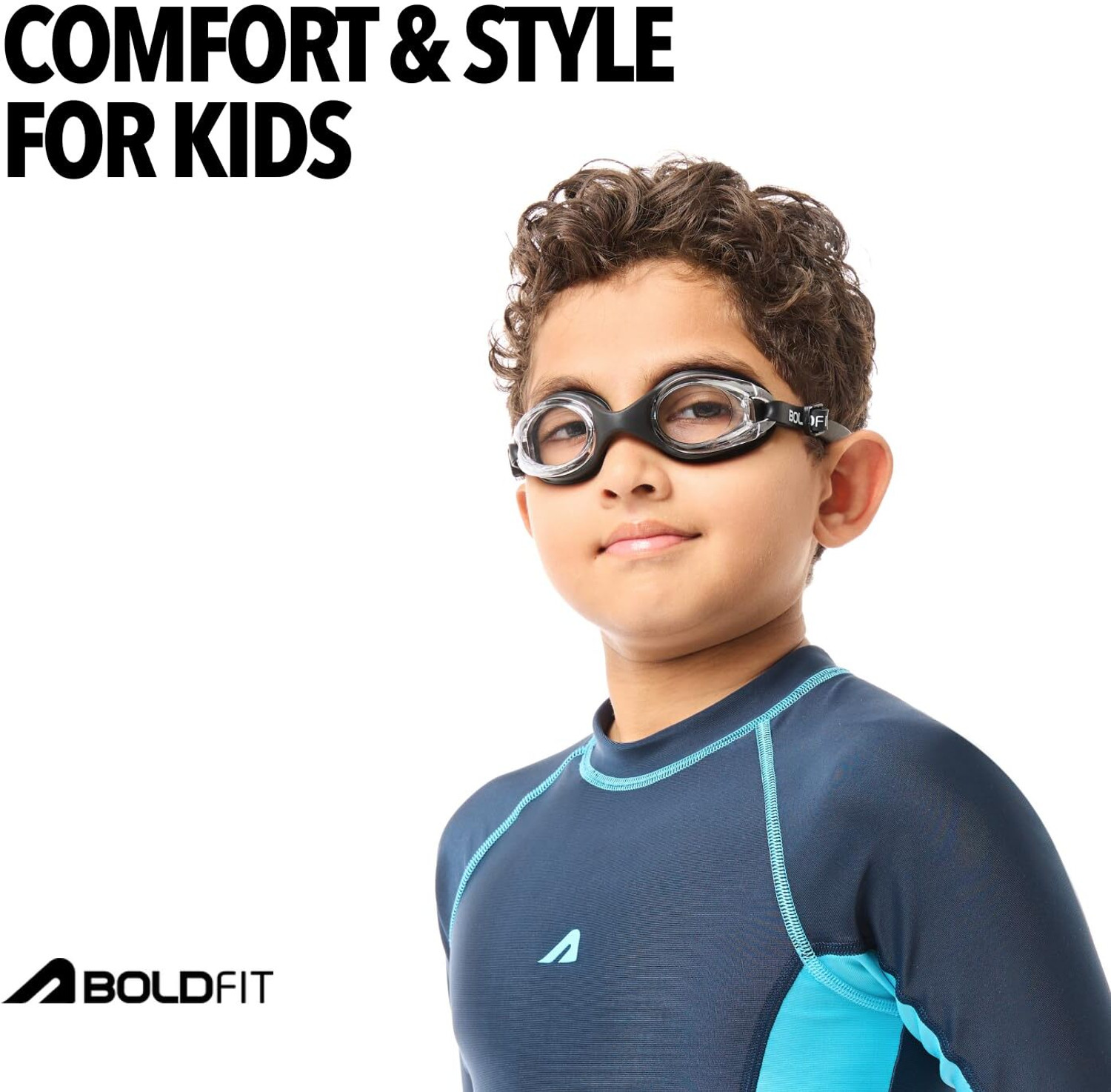 Image of BOLDFIT Swimming Goggles for Adults Men & Women Airtight Adjustable Strap Swimming Goggles