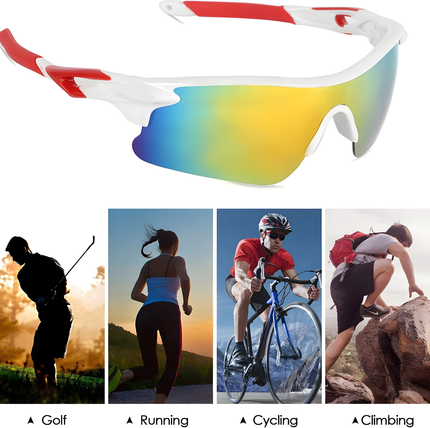 Image of Bingo Sports Googles Mirrored UV Protection For Men Golf, Riding, Trekking, Running, Cricket Goggles