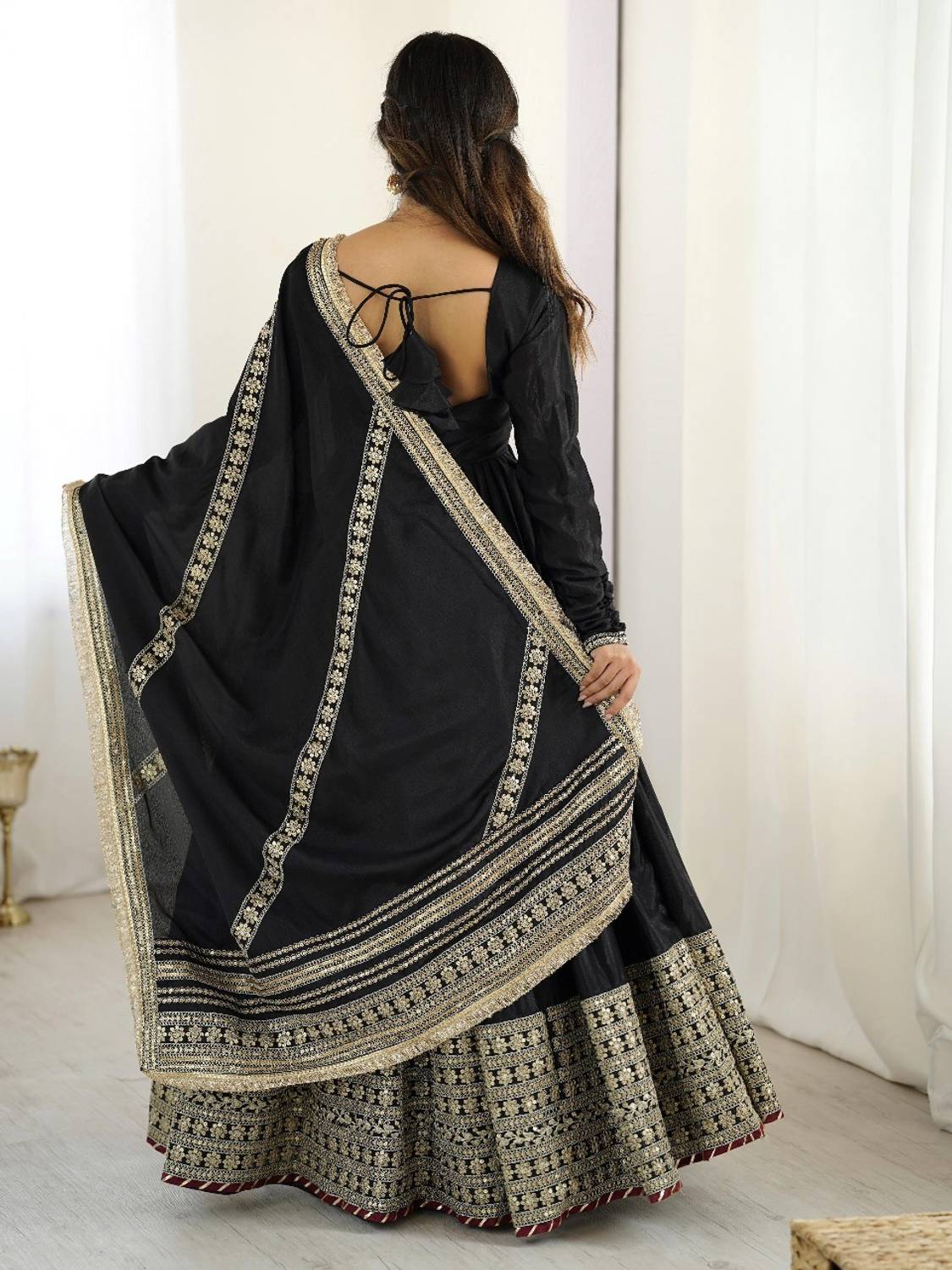 Braenterprise Anarkali Gown, Black - Image 2