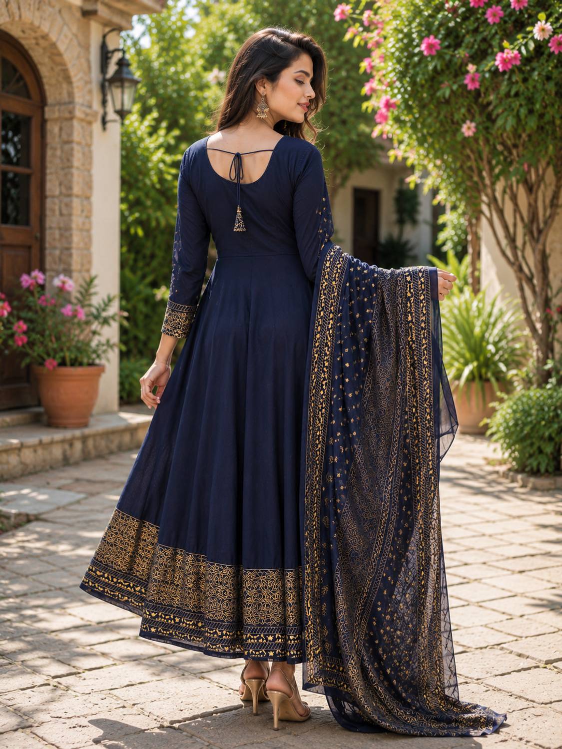 NUPITAL Anarkali Gown Blue - Image 2