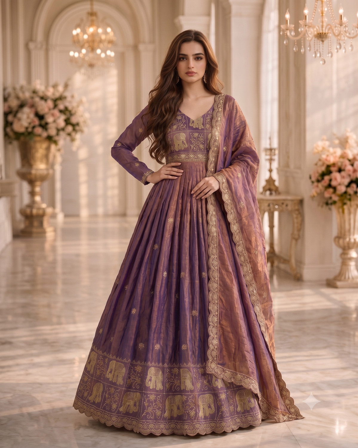 Image of Anghanbrothers Anarkali Gown