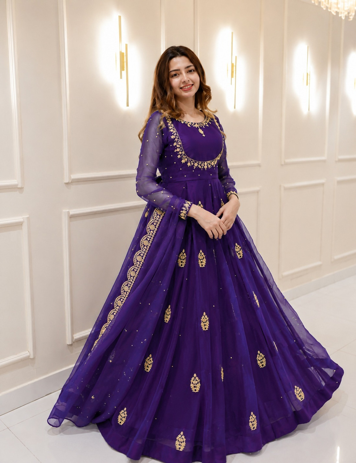 J S CREATION Anarkali Gown