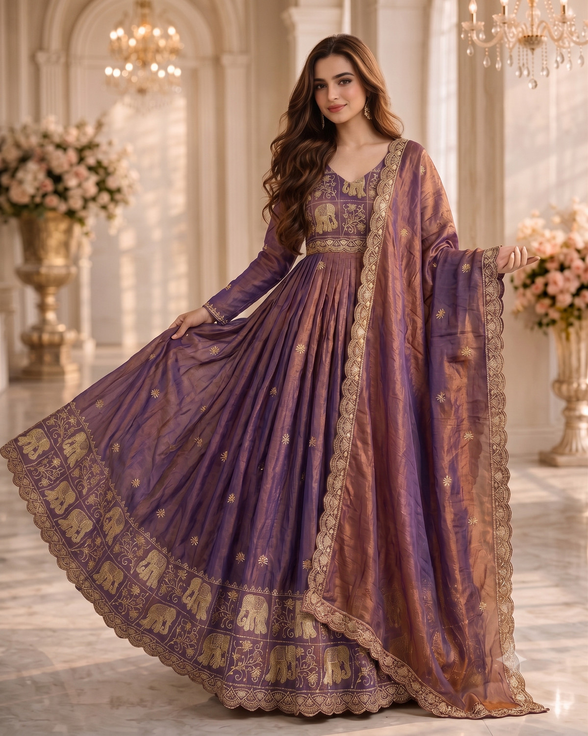 Image of Anghanbrothers Anarkali Gown