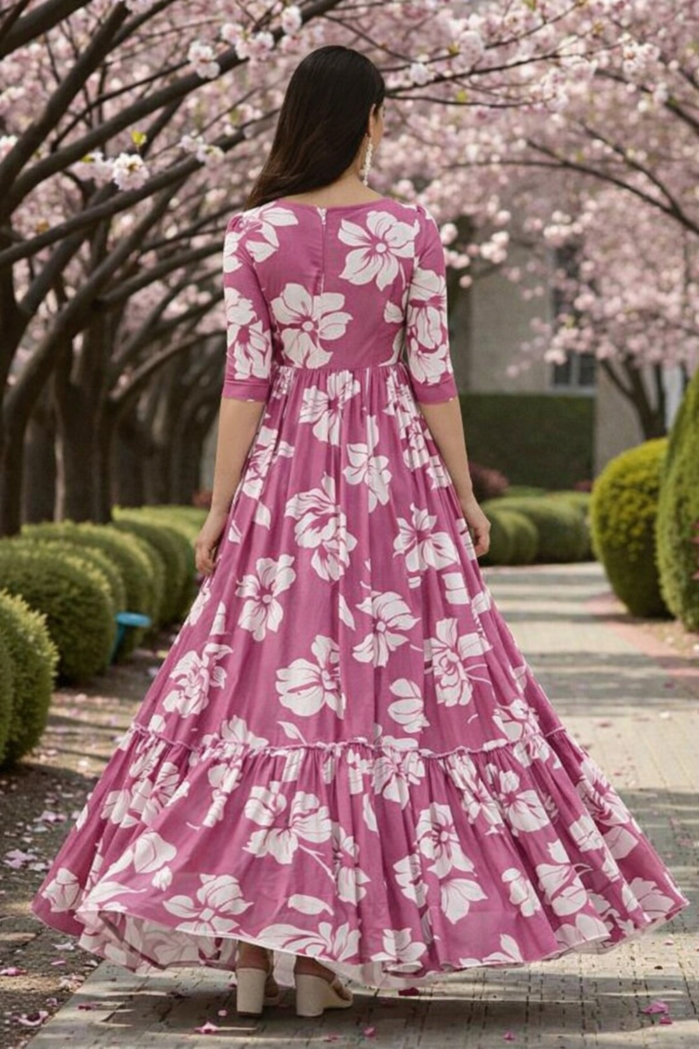 Image of BHOLE BABA ENTERPRISES Anarkali Gown
