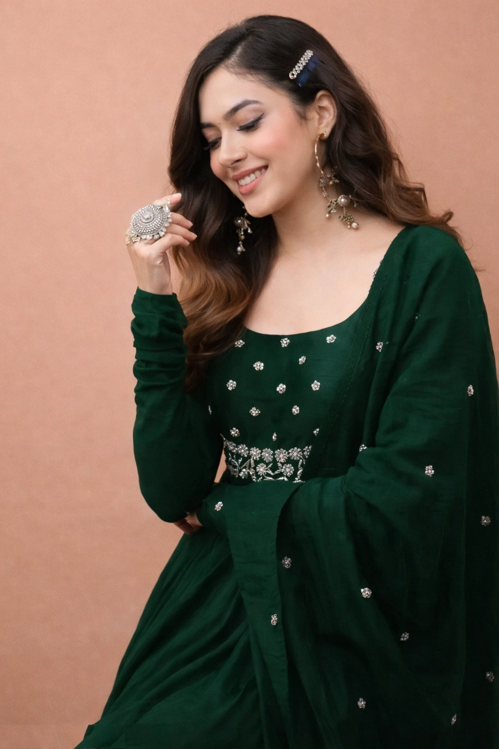 Image of PERONICA FASHION Women Kurti Dupatta Set