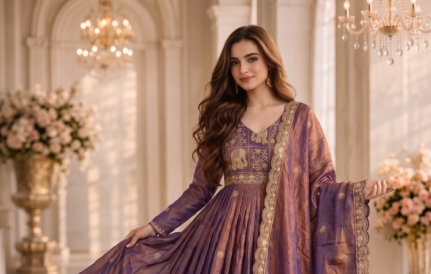 Image of Anghanbrothers Anarkali Gown