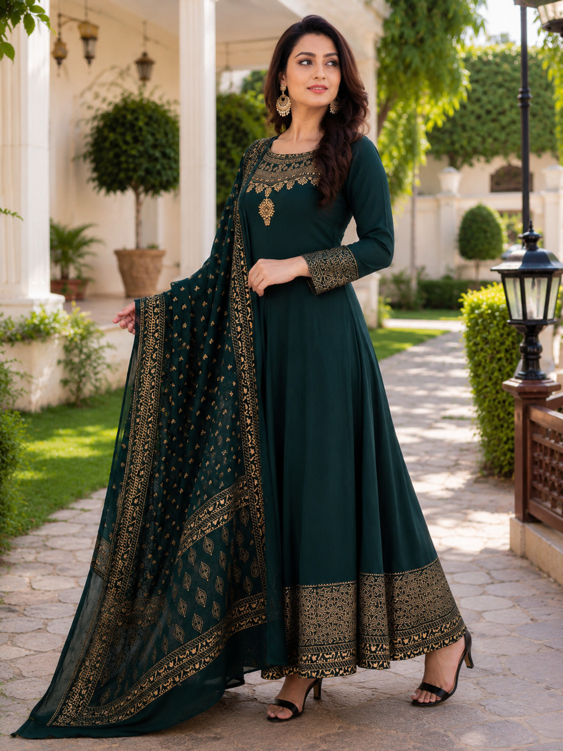 Image of NUPITAL Women Printed Anarkali Kurta