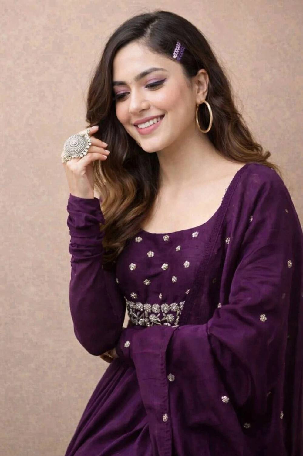 STYLELOOP Anarkali Gown Purple - Image 5