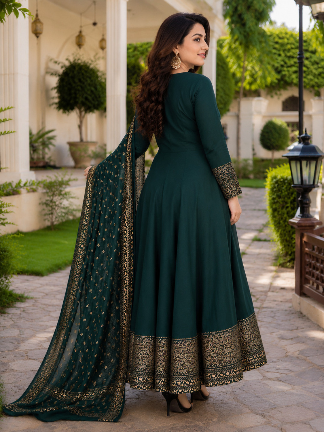 Image of NUPITAL Women Printed Anarkali Kurta