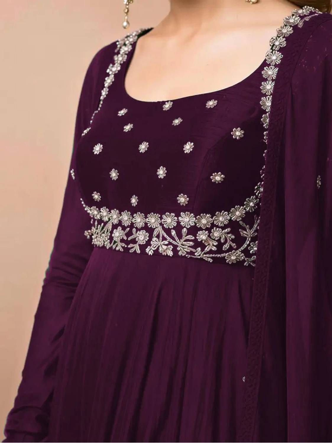 STYLELOOP Anarkali Gown Purple - Image 4