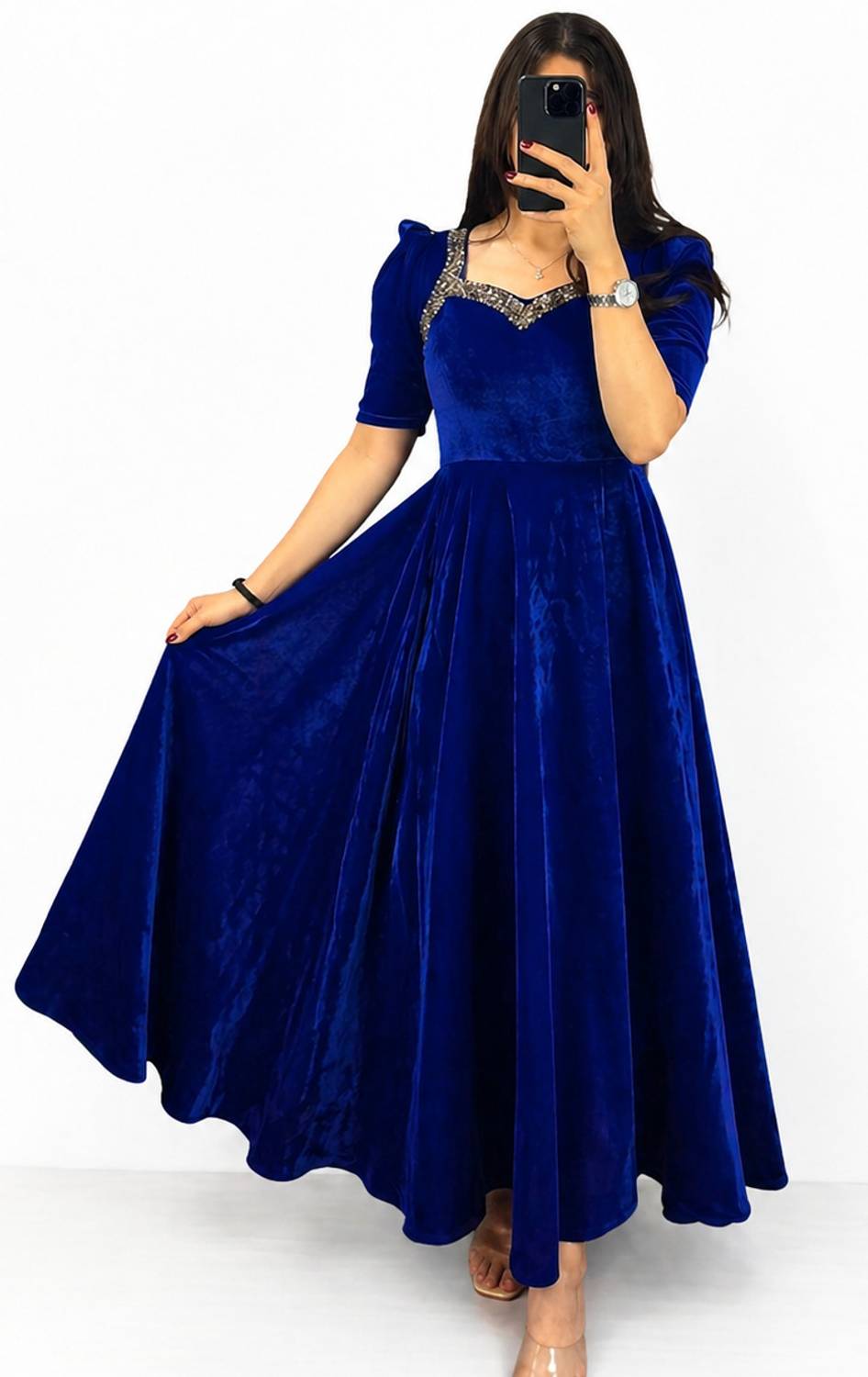 WRDRY Anarkali Gown Blue - Image 1