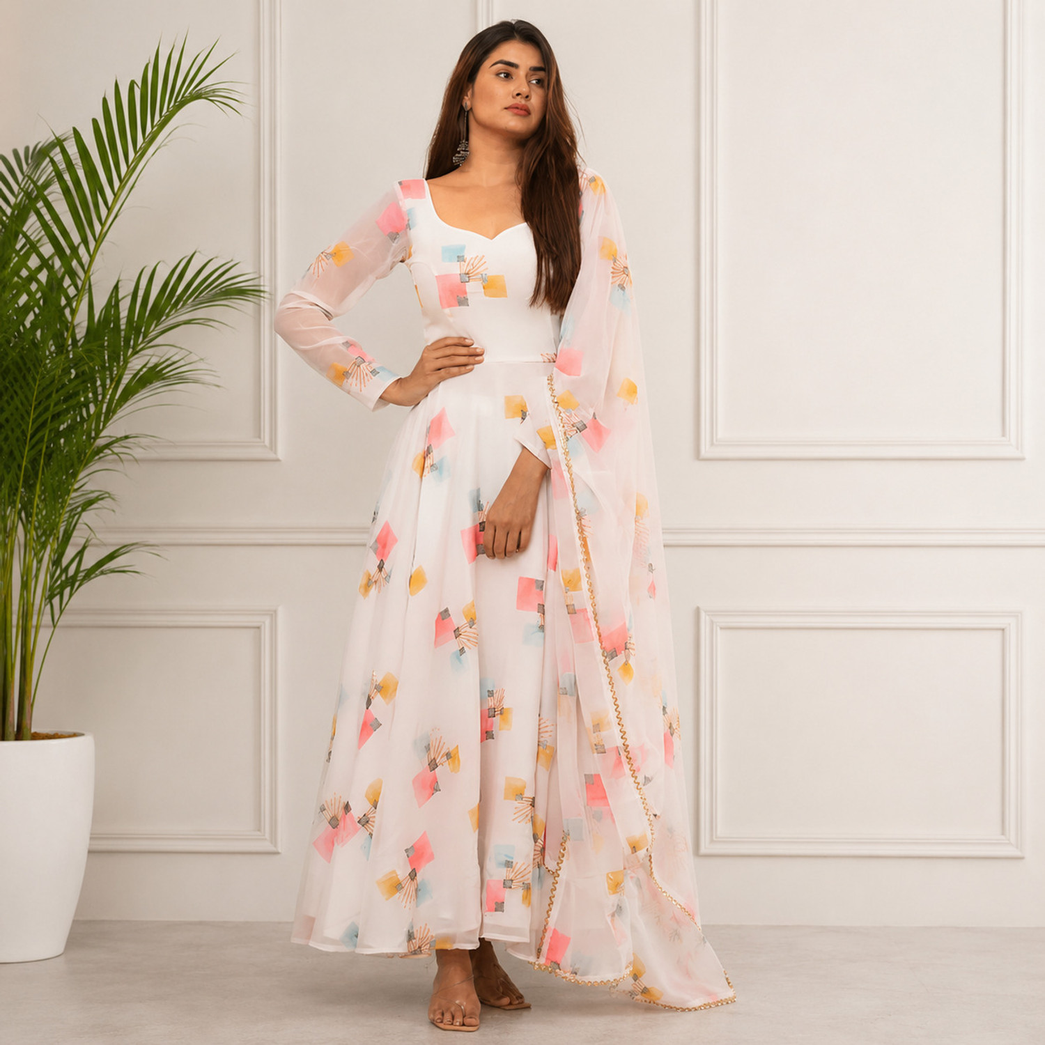 Image of LATHIYATRENDS Anarkali Gown