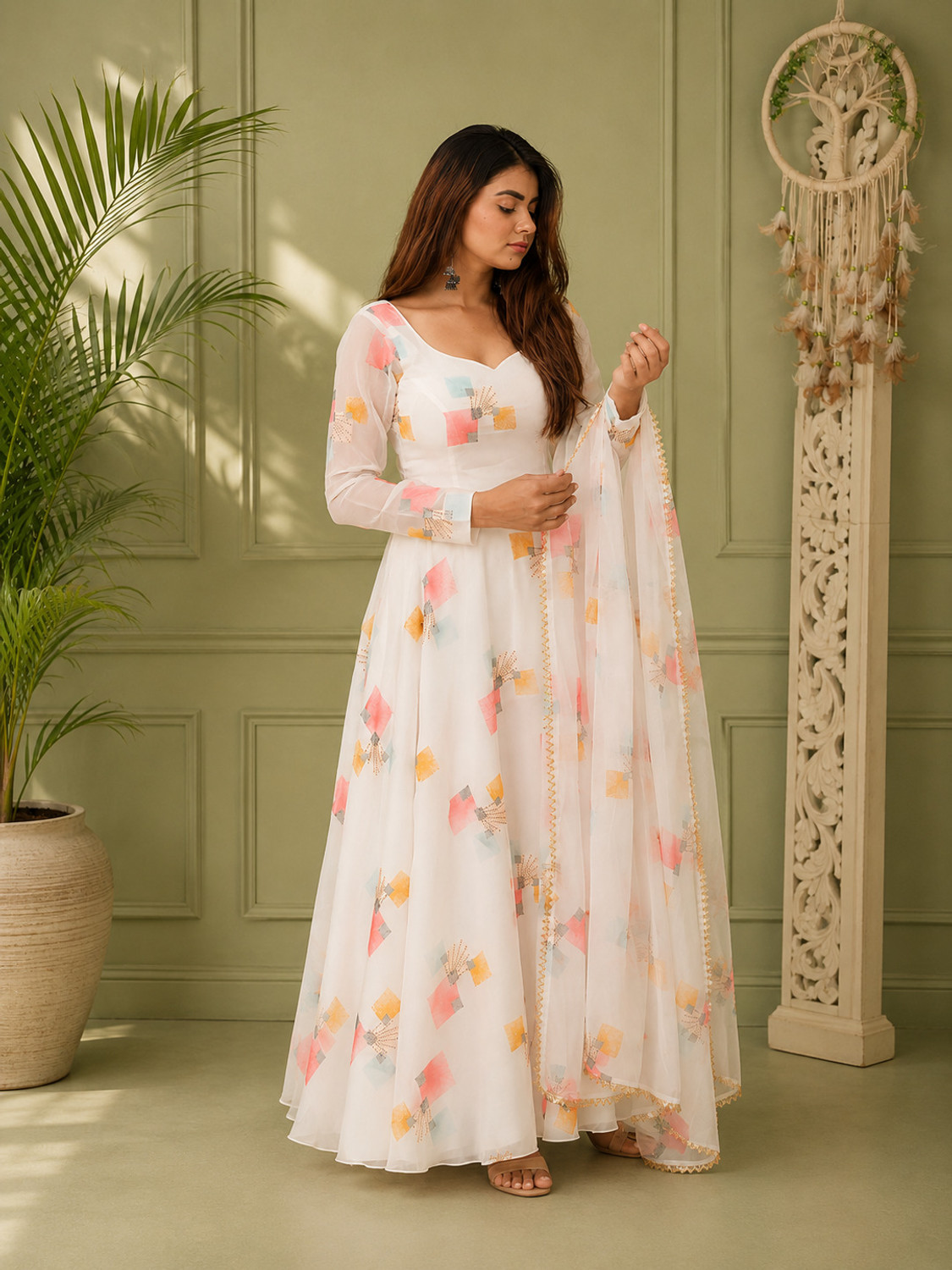 Image of LATHIYATRENDS Anarkali Gown