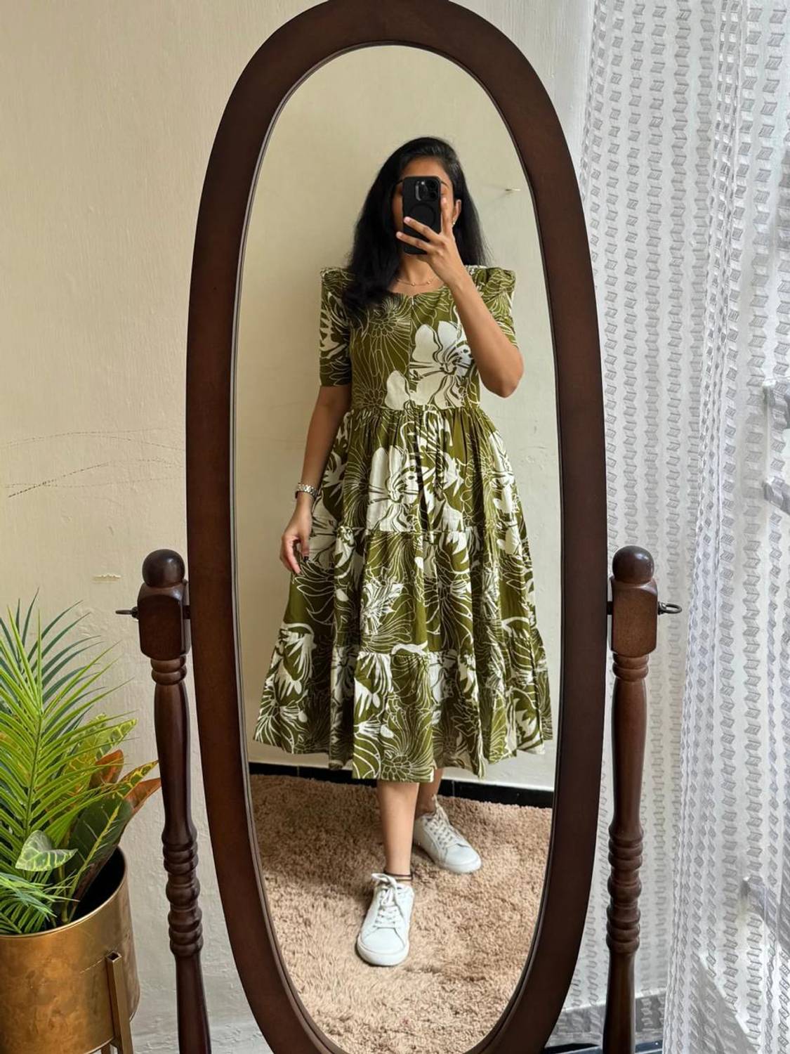 BHAVIKA TRENDS Women Fit and Flare Blue Midi/Calf Length Dress